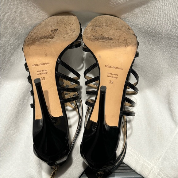 Dolce and Gabbana Strappy Black Heels - Picture 3 of 4